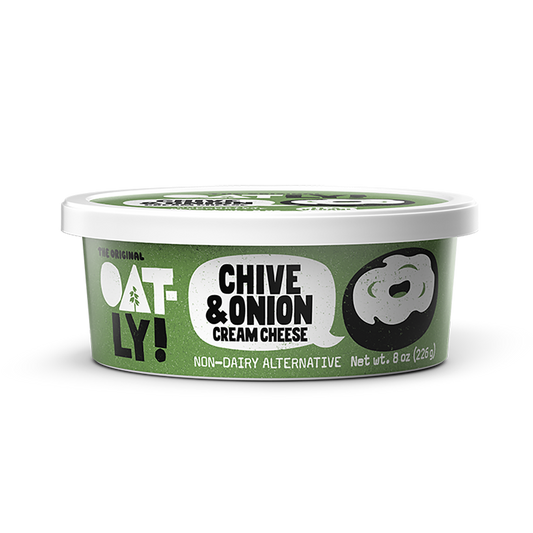 Oatly Chive and Onion Cream Cheese Product Image - 6852971823194